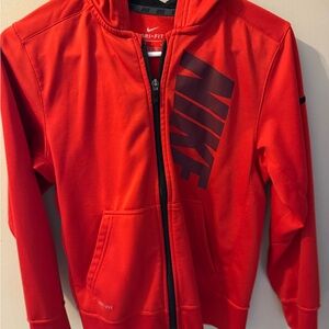 Nike Kids Bold Red Zip-Up Hoodie